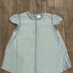 Blu Pepper Green Eyelet Detail Blouse